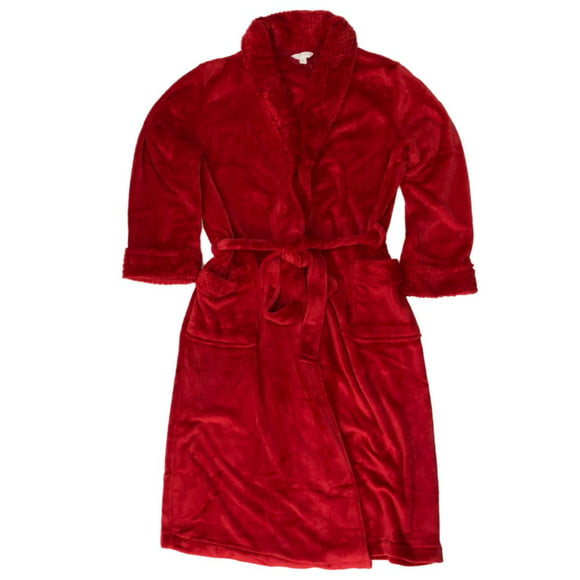 Charter Club Plush Robe Women's Soft Red 2X